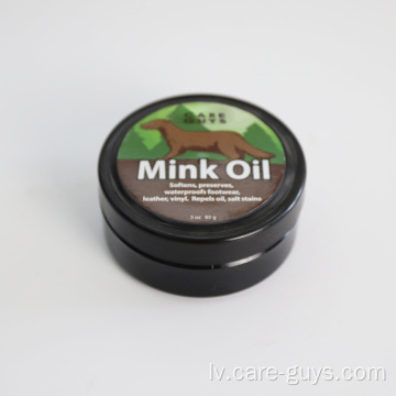 Ādas tīrīšana pastas ādas spīduma kondicionieris Mink eļļa